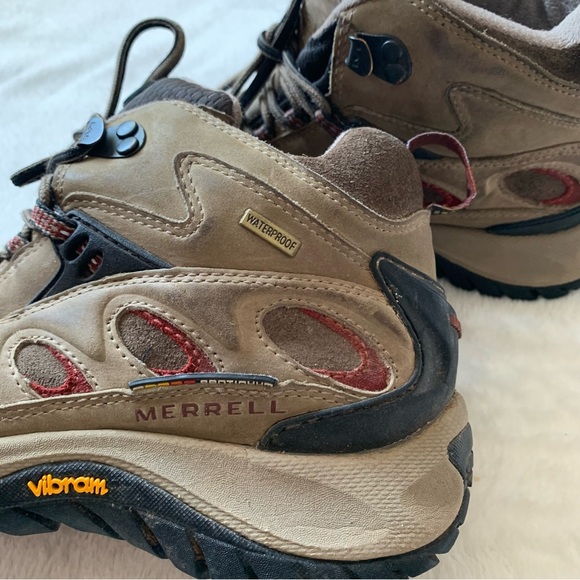 Women's Merrell Waterproof Vibram Hiking Boots Size 8.5 - Picture 10 of 14